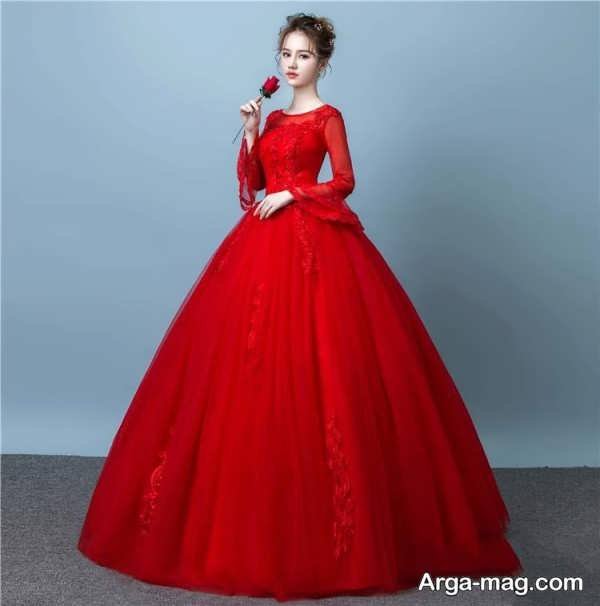  لباس عروس قرمز جدید