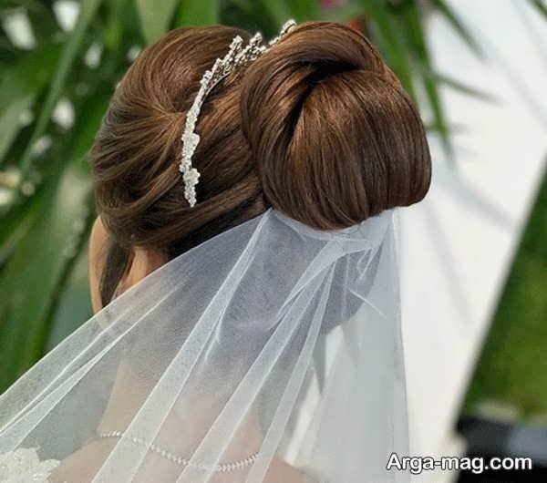 مدل ساده شینیون عروس