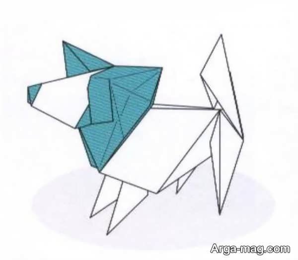 نحوه درست کردن اوریگامی سگ