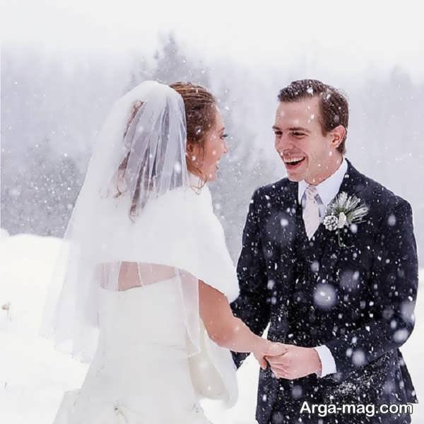 مدل های جالب عکس عروسی در فصل سرد