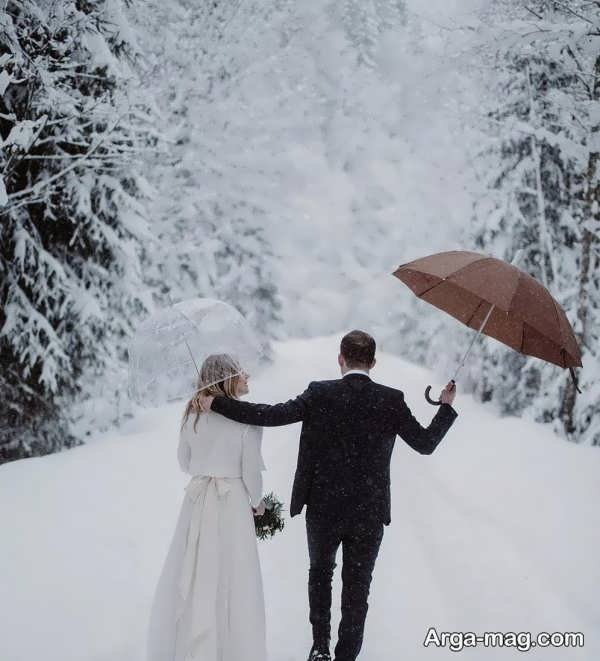 انواع عکس برگزاری عروسی در زمستان