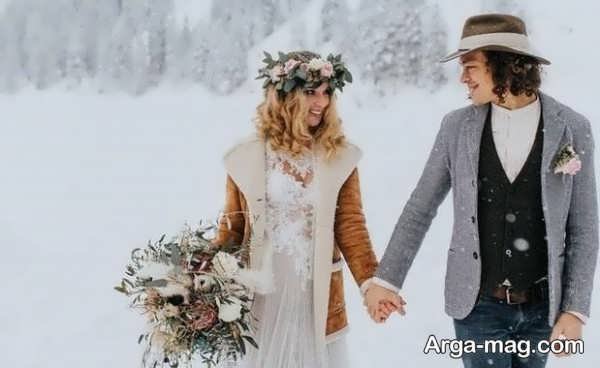 مدل های جالب عکس عروسی در زمستان