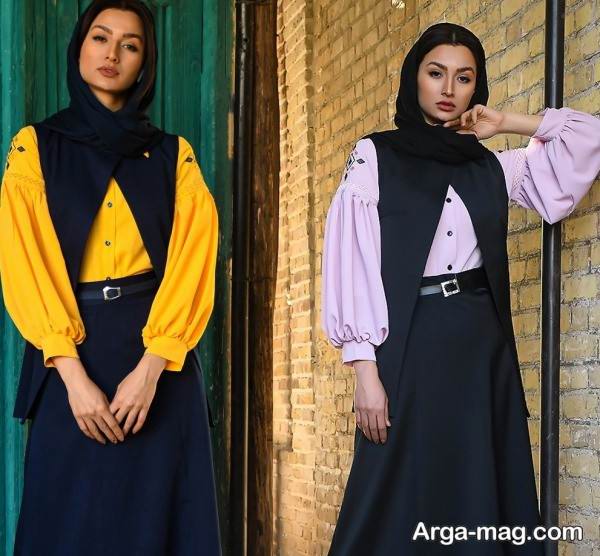استایل زیبا با شومیز و دامن