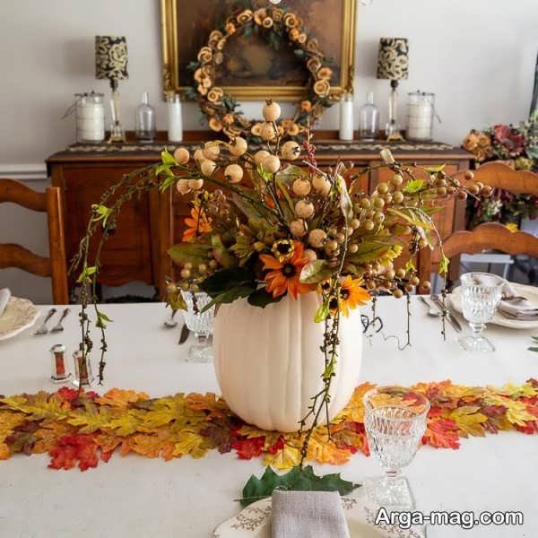 دیزاین و زیباسازی میز با گل خشک