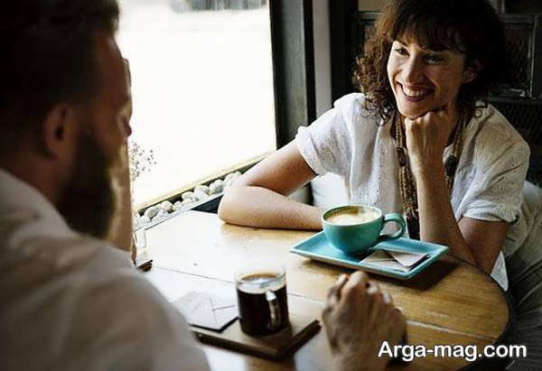 عکس عاشقانه در کافه با طرح و متن خاطره انگیز