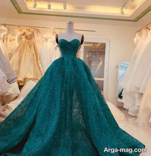 لباس عروس زیبا رنگی