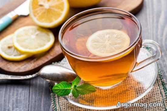 تزئین چای با لیمو