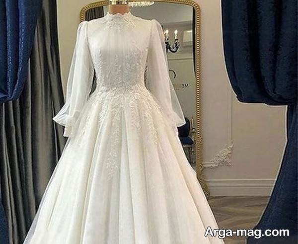 لباس عروس پوشیده 1402 زیبا