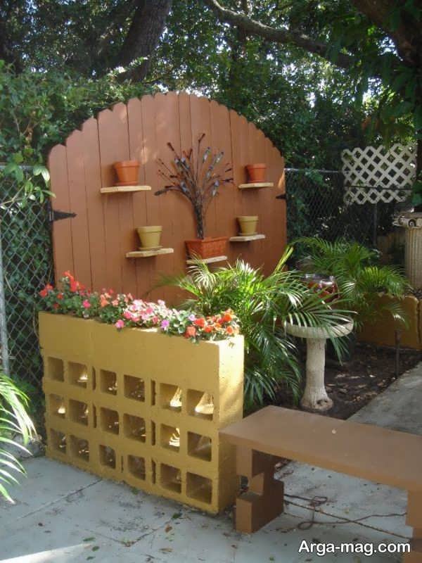 دکور خلاقانه باغچه با بلوک