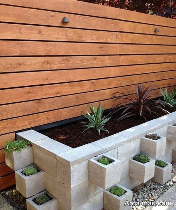 ایده های جالب تزیین باغچه با بلوک