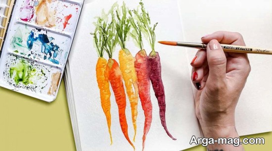 رنگ آمیزی متفاوت هویج