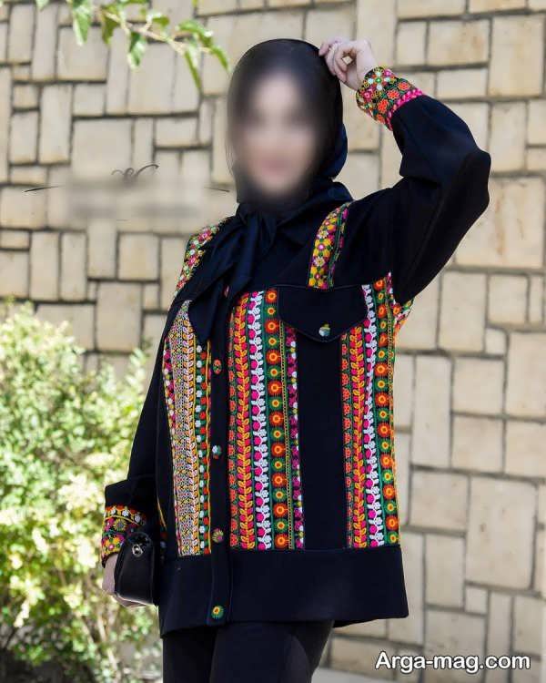 مدل مانتو خامه دوزی ۱۴۰۲ متفاوت