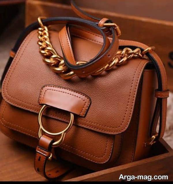 کیف چرم دست دوز شیک