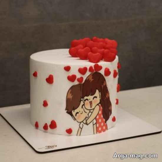 مدل تزیین کیک عاشقانه