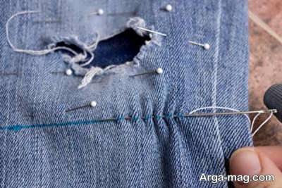 ترفندهای دوخت سوراخ زانوی شلوار