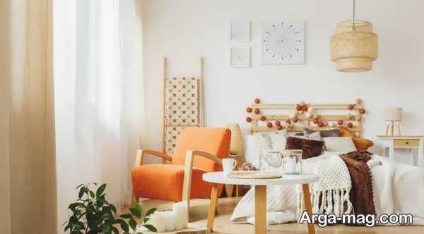 مدل های ساده طراحی داخلی با رنگ چوب
