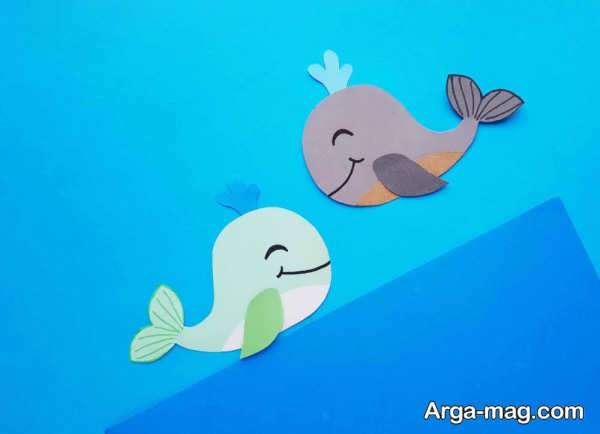 مدل های زیبا هنر دستی با کاغذ به شکل نهنگ