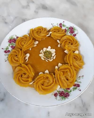 مراحل تهیه حلوا سیب خانگی
