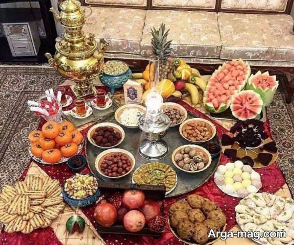 مدل های خاص تزیین میز شب یلدا 1402