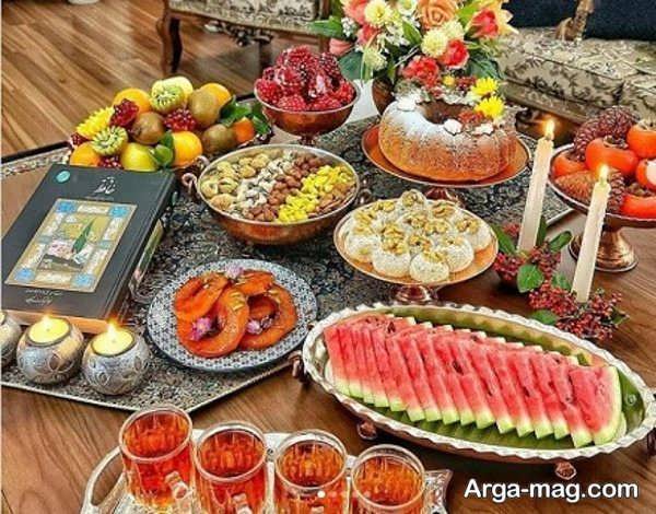 ایده های جدید دیزاین میز شب چله