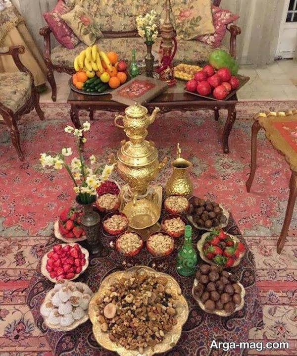 ایده های خلاقانه دیزاین میز شب چله 1402