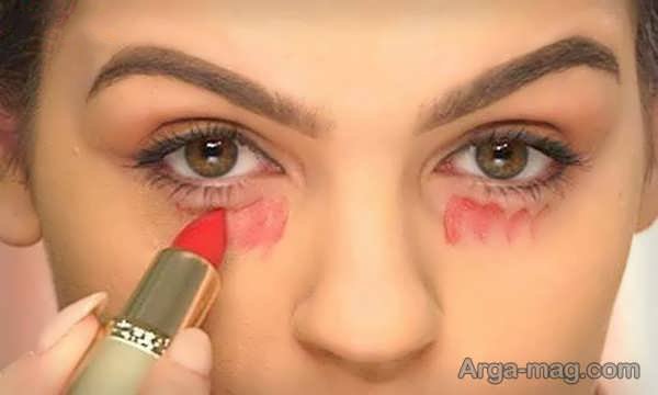 ترفندهای استفاده از رژ لب برای آرایش