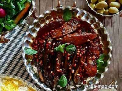 رسپی خورش انار بادمجان