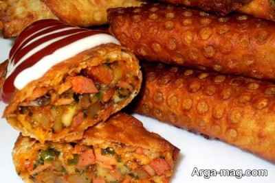 مواد لازم سمبوسه سوسیس
