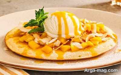 طرز پخت پنکیک انبه