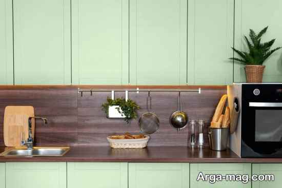 ایده جالب کابینت سبز ماچا