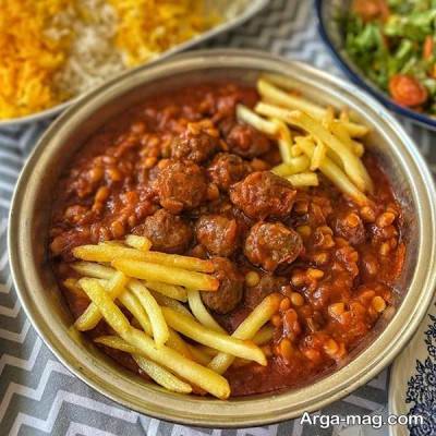 آموزش تهیه خورش قیمه با گوشت قلقلی