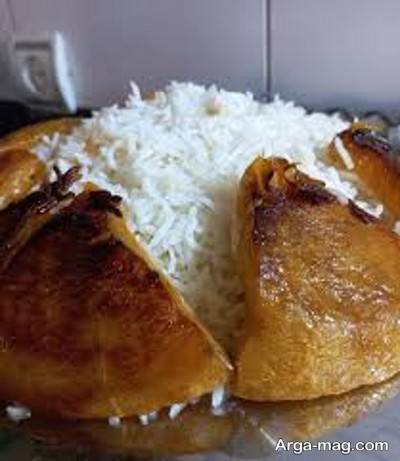 نحوه تهیه ته دیگ کدو حلوایی