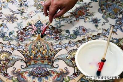 استفاده از دی کرومات برای رنگ برداری از فرش ها 