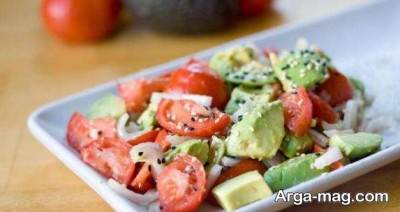 دستور تهیه سالاد گوجه و آووکادو