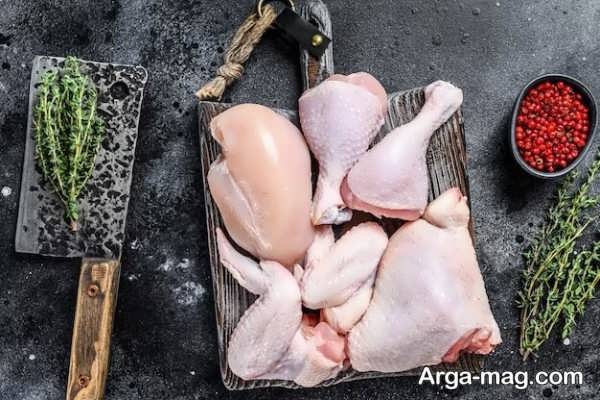 مراحل قطعه قطعه کردن مرغ