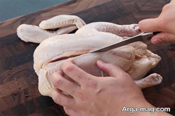 آموزش قطعه قطعه کردن مرغ