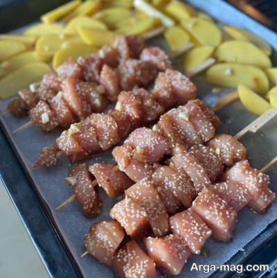 نحوه تهیه کباب گوشت و کنجد