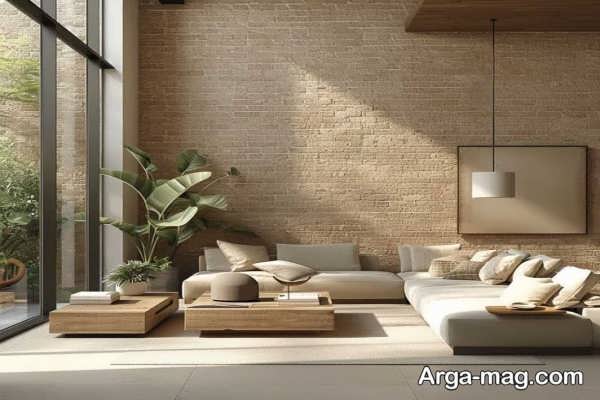 دیوار آجری در دکوراسیون به سبک راستیک