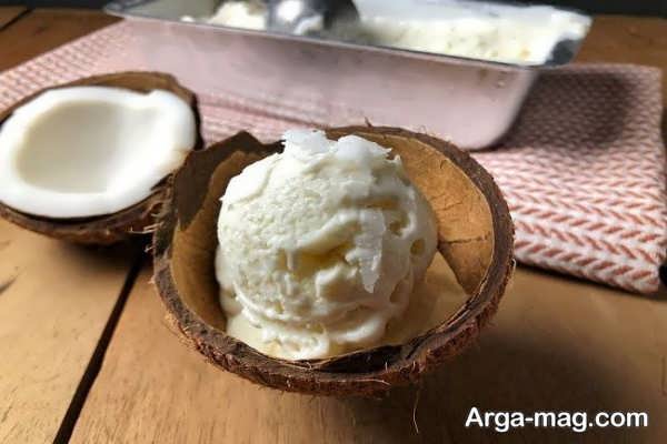 دستور تهیه بستنی نارگیلی خوشمزه