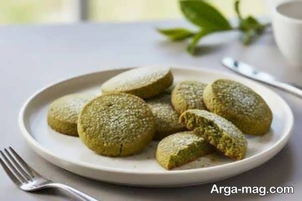 طرز تهیه بیسکویت چای سبز سریع و آسان