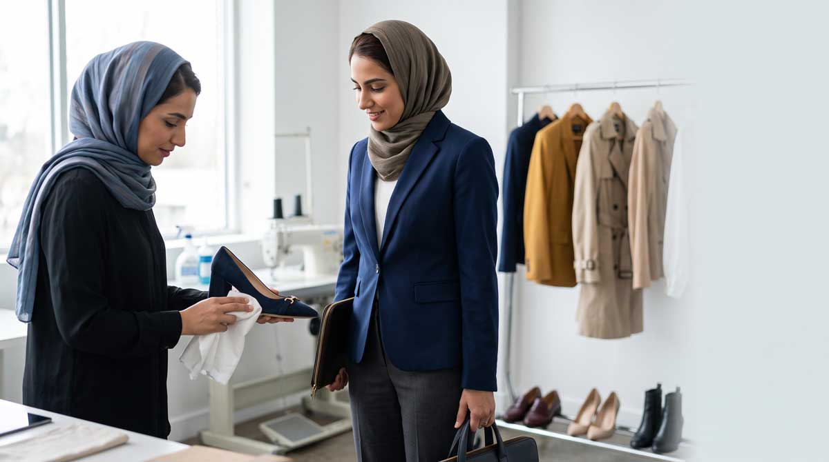 اهمیت مراقبت از لباس و کفش برای حفظ ظاهر حرفه‌ای