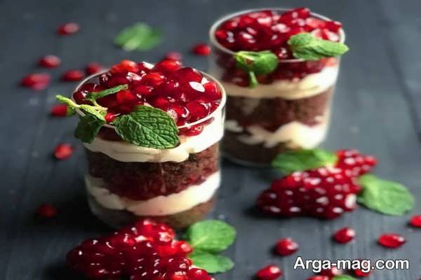 طرز تهیه پودینگ انار ساده و خوشمزه