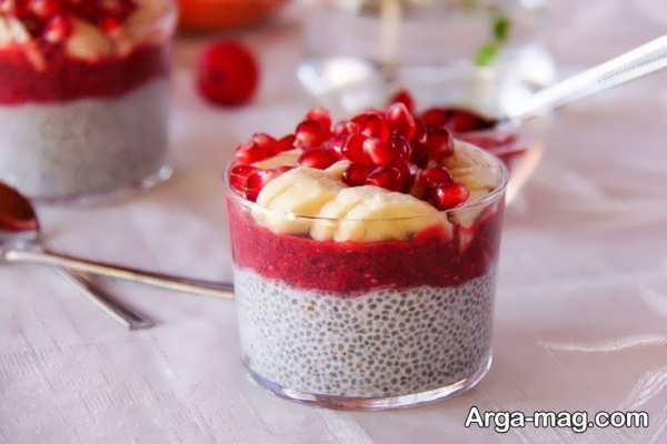 دستور تهیه پودینگ انار خانگی