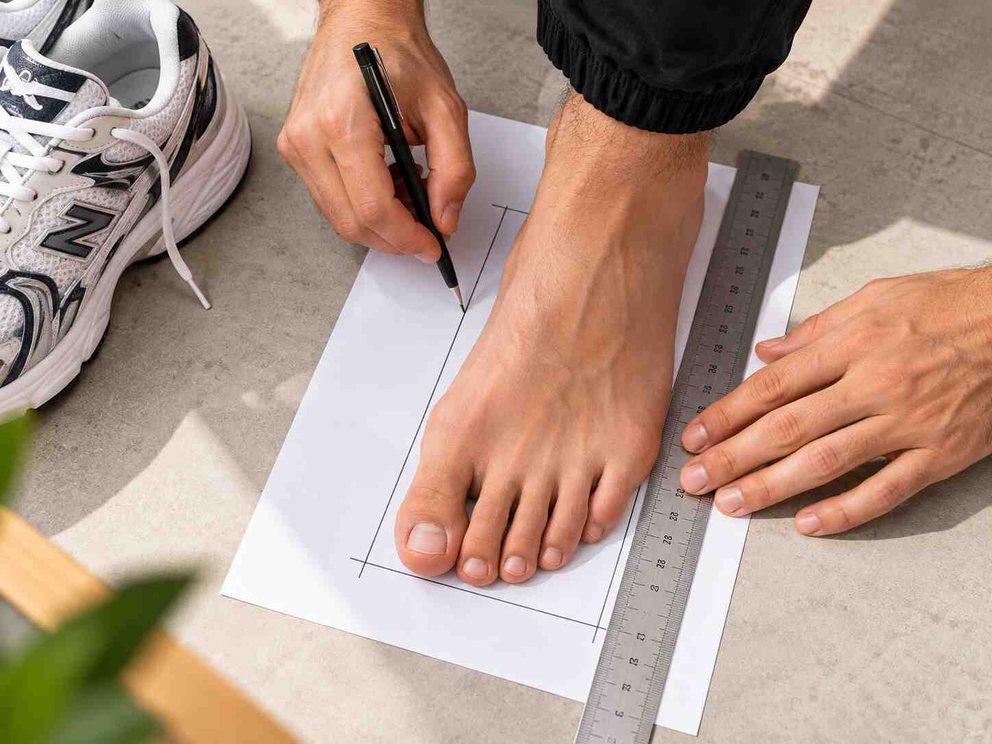 اندازه گیری سایز پا قبل از خرید آنلاین